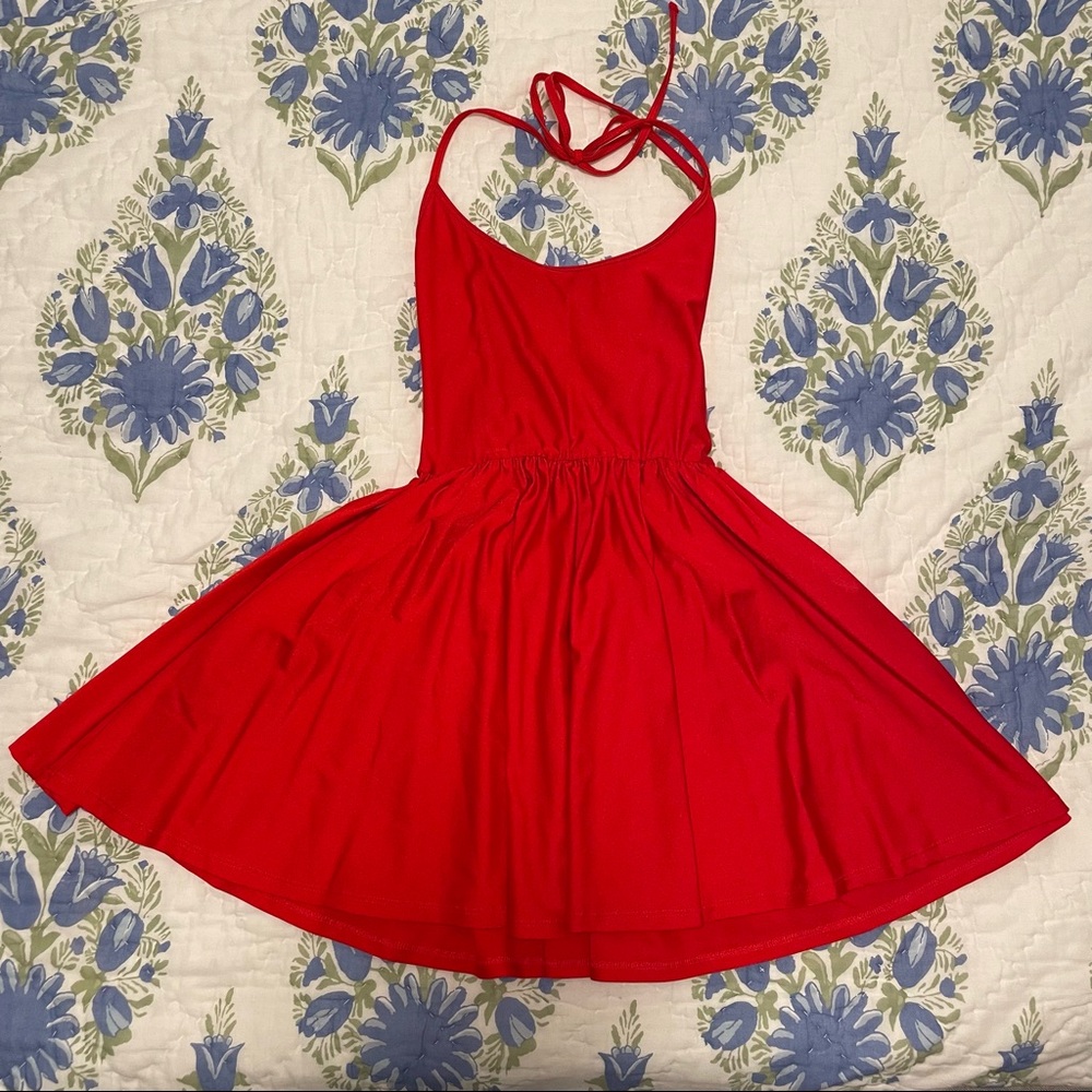 American apparel red halter dress. Size medium.
